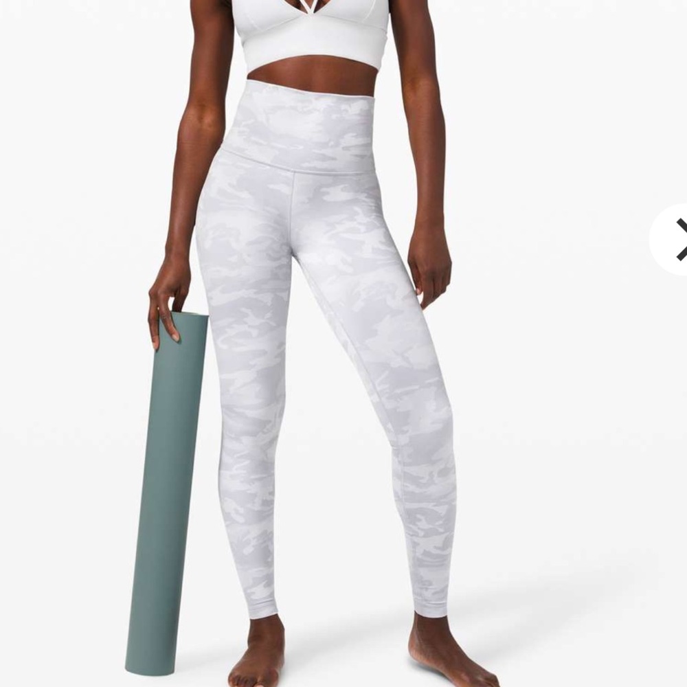 Lululemon Wunder Under High-Rise Tight 25" 2 Camo Alpine White